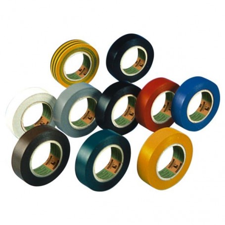 Ruban adhésif électricien - 15mm x 10m - Plusieurs coloris