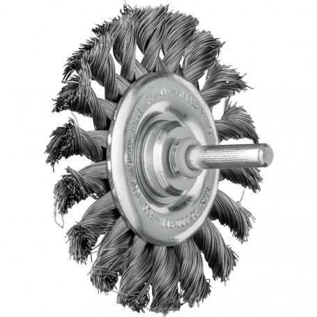 Brosses plates sur tige, torsadées POS RBG Acier