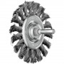Brosses plates sur tige, torsadées POS RBG Acier