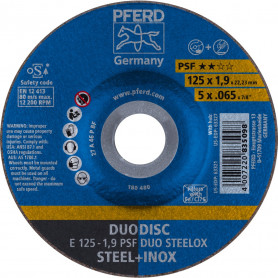 Disques à ébarber E 125-1,9 PSF DUO STEELOX