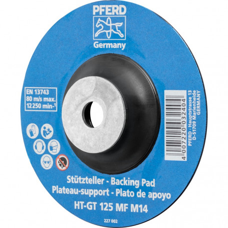 Plateaux-supports pour disques fibres résistant aux températures élevées HT-GT 125 MF M14