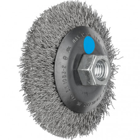 Brosses coniques à filetage, non torsadées POS KBU 10010/M14 INOX 0,35