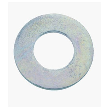 RONDELLE PLATE MOYENNE ACIER ZINGUE BLANC - MU