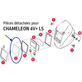 ECRAN PROTECTION EXTERIEUR MASQUE CHAMELEON + LS ET EUROSPEED LS  (BLISTER DE 10)