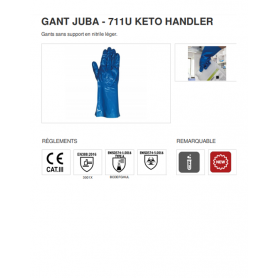 KETOHANDLER G. NITRILE SANS SUPPORT - ÉP.0,28 MM. - T10