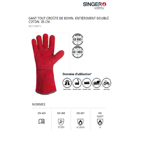 GANT SOUDEUR ROUGE T.10