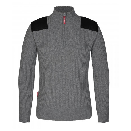 PULL COL MONTANT COMBAT 100% ACRYLIQUE Gris clair