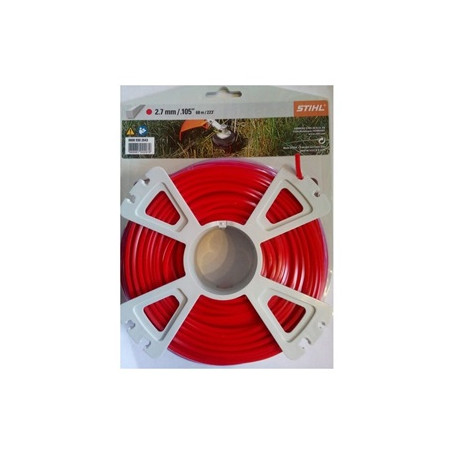 FIL NYLON CARRE ROUGE  2.7MMX 68M