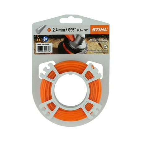 FIL NYLON ORANGE 2.4 MM X 14.6 M (ROULEAU)