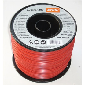 FIL NYLON ROUGE  2,7 MM X 208 M (GRAND ROULEAU)