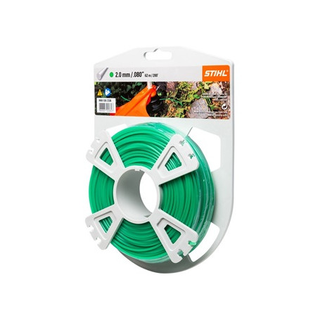 FIL NYLON VERT 2,0 MM X 62 M (ROULEAU)