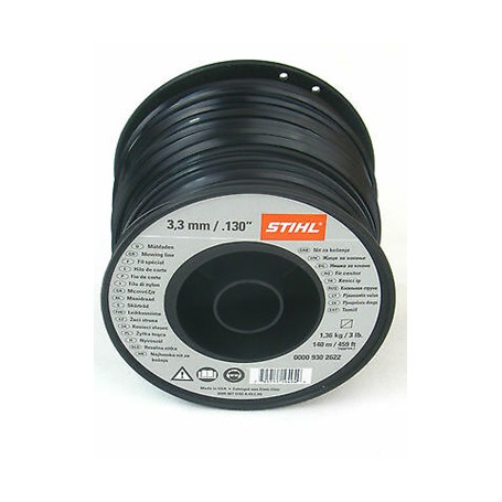 FIL NYLON CARRE NOIR 3,3MM X 137 M