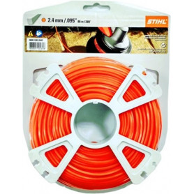 FIL NYLON CARRE DIAMETRE 2,4 MM X 86 M ORANGE (ROULEAU)