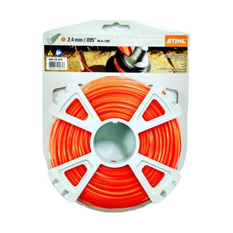 FIL NYLON CARRE DIAMETRE 2,4 MM X 86 M ORANGE (ROULEAU)