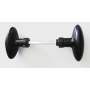 Bouton double ovoïde Noir Polybloc