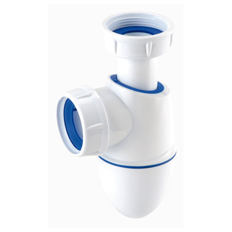 Siphon lavabo bimatière