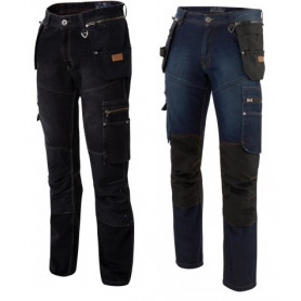 JEAN GENOUILLERE DENIM - Gris