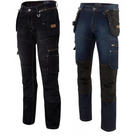 JEAN GENOUILLERE DENIM - Gris