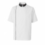 VESTE CUISINE HOMME AJIK Blanc/ Noir - Manches courtes