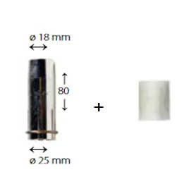 BUSE GAZ + BAGUE ISOLANTE POUR TORCHE PMT 42