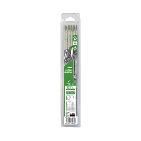 ELECTRODES SOUDAGE INOX D.3.2 (Blister de 8u)