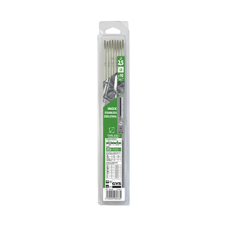 ELECTRODES SOUDAGE INOX D.2.5 (Blister de 10)