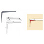 CONSOLE EMBOUTIE VERNIE GRISE - 2 dimensions