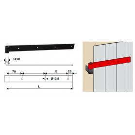 PENTURE DROITE 50X8 D.20 - 2 longueurs