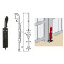 Verrou carré crosse forgée rustique - Long. 400 mm - ø 14 MM (2 couleurs)