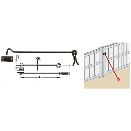 Arc boutant 1 platine + 1 scellement - CATAPHORESE (3 MODELES)