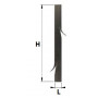 BARREAU DE DEFENSE A EPINES - 40X6X2000 NOIR