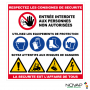 Affichage des consignes de sécurité