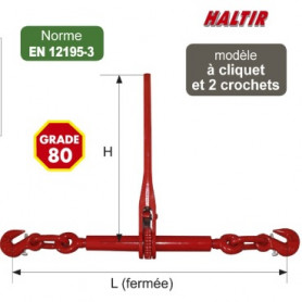 Tendeur d'arrimage D.10 Cliquet