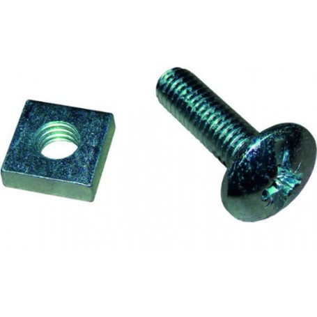 Boulon 6 X 20 mm Zingué + Ecrou Carré