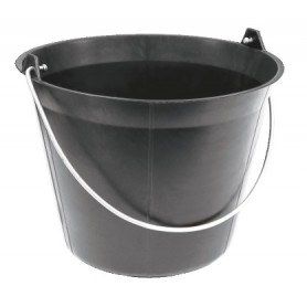 Seau de maçon plastique Noir 11 L - Anse D. 5,3 mm