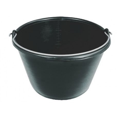 Seau vendange plastique Noir 16 L - Anse D. 5,3 mm