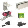 Ensemble Rail et Accessoires pour 1 porte coulissante de 10 A 80kg - Long 1,95 m ou 3 m