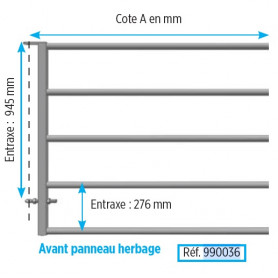 Avant panneau herbage – 1m50