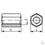 Ecrou hexagonal de jonction - Zing