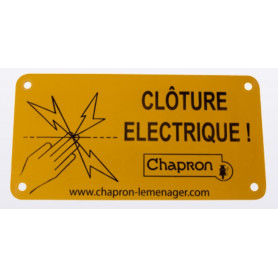 Plaque indicatrice « CLÔTURE ÉLECTRIQUE »