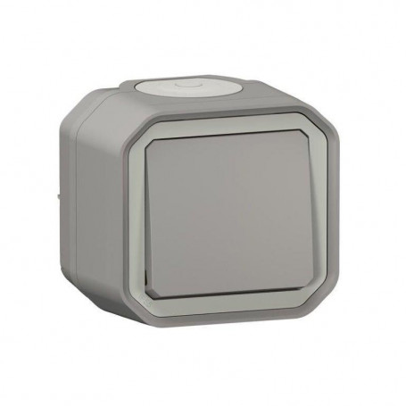 Interrupteur va et vient 10AX 250V PLEXO complet saillie gris