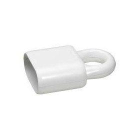 Prolongateur plastique 2P 6A  avec anneau d'extraction - blanc
