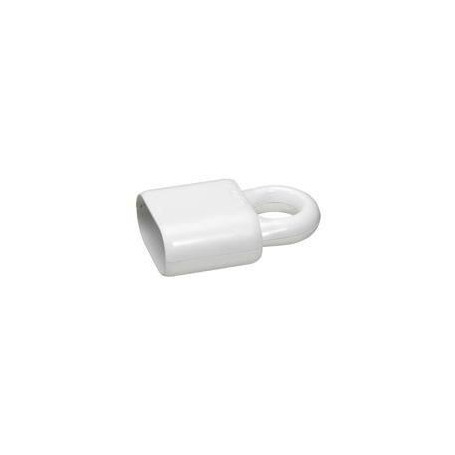 Prolongateur plastique 2P 6A  avec anneau d'extraction - blanc