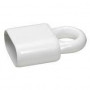 Prolongateur plastique 2P 6A  avec anneau d'extraction - blanc