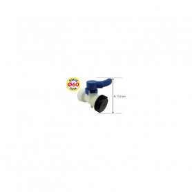 Vanne plastique avec bouchon pour cuve 1000L Ø60mm