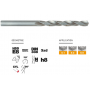 Foret métaux LAZER HSS-E8 (cobalt 8%) -DIN338 -h8 -Pointe en croix - 5 mm
