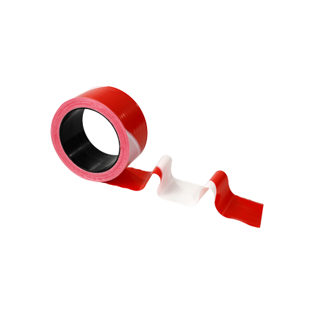 Ruban de signalisation Rouge/Blanc 50mm x 100m