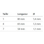 Aiguilles chirurgicales taille 1 + 4 + 7 ( 12 par sachet)