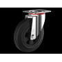 Roue Standard à platine pivotante - Caoutchouc noir