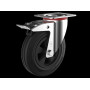 Roue Standard à platine pivotante à frein- Caoutchouc noir